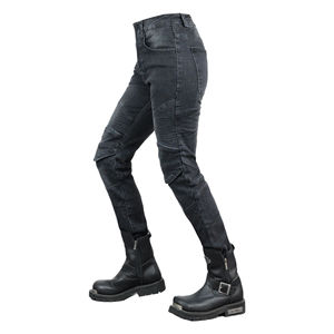 Jeans de Motociclista Protectoras para Mujer, Aprobadas por la CE, con Protección de Rodilla y Cadera Extraíbles, Jeans de Mezclilla Blindados para Motociclismo, Hechos en Pakistán - Product Image 2