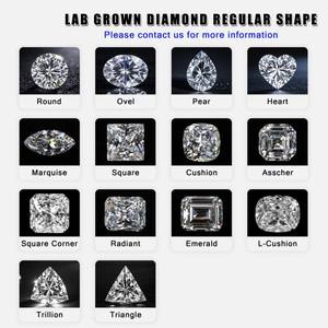 Petits diamants de taille brillante cultivés en laboratoire, clarté VS1, couleur Fancy Light E, diamants en vrac remplis, certifiés pour la fabrication de bijoux - Product Image 2