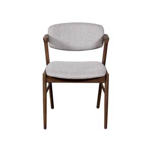 เก้าอี้ทานข้าวไม้สักเดนิสคุณภาพสูง ดีไซน์ทันสมัย โครงสร้างแข็งแรง พร้อมเบาะหุ้มผ้า สำหรับใช้ในห้องรับประทานอาหาร สวน/บ้านพักตากอากาศ - Product Image 2