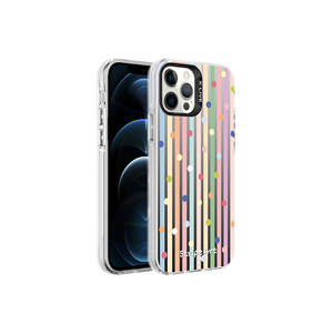 Étui rigide en PC à motif de points argentés de luxe pour iPhone 12 Pro et XR, coque arrière créative pour téléphone portable, design de protection haut de gamme - Product Image 1