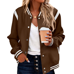 Winter Season Women's Long Sleeve Patchwork Top Fashion Varsity <b>Jacket</b> Hot Sale Custom Wear Women's Baseball For Sale - Product Image 1