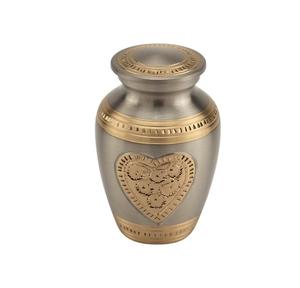 Urna de recuerdo de latón exclusiva, recuerdo de cremación grabado, urna de cenizas conmemorativas, urna funeraria de nuevo diseño negra dorada - Product Image 5