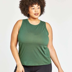 Top Corto de Cuello Redondo para Mujer, Camiseta sin Mangas Básica, Transpirable, de Secado Rápido, de Spandex, Colores Lisos, Informal - Product Image 4