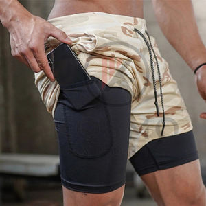 Pantalones cortos ecológicos para hombre, pantalones cortos transpirables de compresión para entrenamiento de gimnasio, servicio OEM al por mayor, patrón sólido - Product Image 6