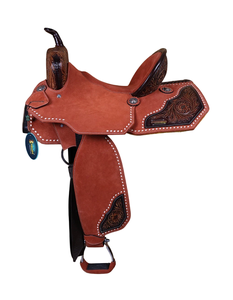 Ensemble de selles de cheval en cuir véritable de qualité supérieure parfaitement assorti aux courses anglaises d'endurance occidentale pour l'équitation - Product Image 6