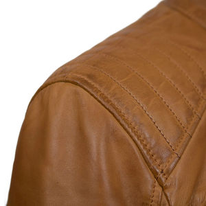 Chaqueta de Invierno de Cuero Genuino Impermeable y Elegante para Hombre, Diseño de Motocicleta Transpirable, Personalizable en la Parte Delantera, con Forro de Algodón - Product Image 3