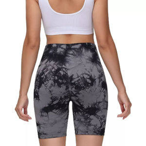 Shorts Cortos Deportivos de Cintura Alta para Mujer, Efecto Levanta Glúteos, para Yoga y Gimnasio, Spandex/Nailon, Elásticos en Cuatro Direcciones, Venta al Por Mayor - Product Image 2