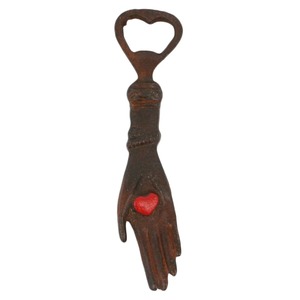 Abrebotellas de mano con corazón, herramienta de barra única perfecta para cócteles de cerveza y vino, fiestas, bodas y bares caseros de La India - Product Image 2