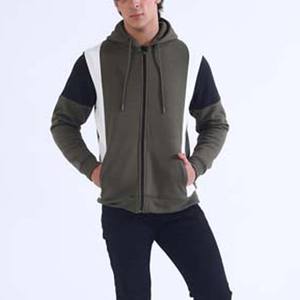 เสื้อฮู้ดสำหรับผู้ชายผ้าคอตตอนโพลีเอสเตอร์100% มีฮู้ดลายทาง OEM ดีไซน์ใหม่สำหรับฤดูหนาว - Product Image 4