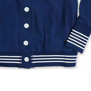 Suéteres tipo cárdigan lisos al por mayor, personalizables, con cuello en V, manga larga, ligeros, para club - Product Image 4