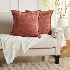 Coussin pour canapé 18x18 pouces doux texturé canapé oreiller couvre pour canapé, salon, chambre Charlotte Collection sans Latex - Product Image 4