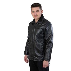 แจ็กเก็ตหนังแท้สำหรับผู้ชายเสื้อวินเทจกันลมระบายอากาศเข้ารูปแบบปรับแต่งได้ - Product Image 2