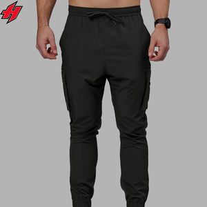 Pantalones cortavientos reflectantes de nailon ligeros personalizados para hombre, pantalones cortavientos holgados de alta calidad con cierre de cordón de gran tamaño, estampado Track Mid - Product Image 1