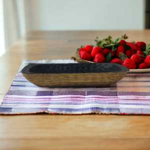 Cuenco de madera de mango tallado a mano negro Natural de estilo moderno decoración del hogar candelabros de mesa de boda de Navidad exhibición de linternas - Product Image 3