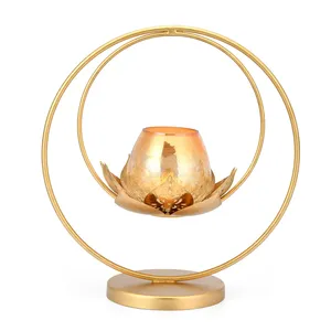 European Luxury Metal Candle Holder Fancy Design for <b>Office</b> Table or Home Wedding Decoration for Christmas Candle Vessel - Product Image 2