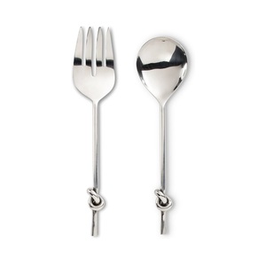 Couverts en acier inoxydable noeud design salade service couverts avec vernis fait main pour la maison à prix raisonnable - Product Image 1