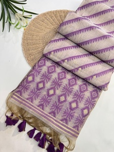 Saree indien le plus exclusif des exportations dernier traditionnel doux Mul coton pour la fête mariage Festival porter femmes chemisier le plus vendu - Product Image 3