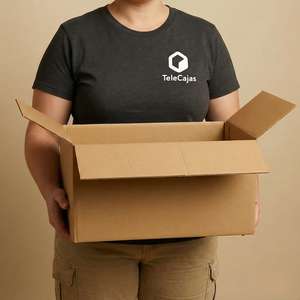 60x40x40 cm Double Robust Cardboard <b>Box</b> with Handles for Moving or Shipping <b>Clothes</b> and Coats Clothing Organizer - Product Image 4