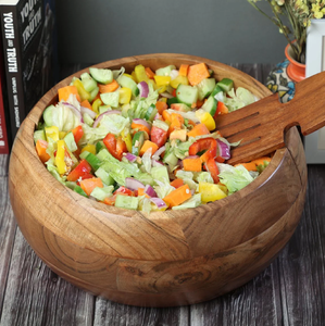 Stylish <b>Deep</b> Wooden Serving <b>Bowl</b> Premium Craftsmanship Perfect for Modern Dining or Gifting Available at Wholesale Bulk Discount - Product Image 3