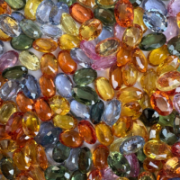 Saphirs naturels multicolores taille ovale, pierres précieuses en vrac, certifiés par un tiers, origine Rajasthan, tailles personnalisables pour