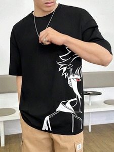 Nouveau design couleur unie 100% coton T-shirt sur mesure de haute qualité hommes vêtements d'été T-shirt - Product Image 3