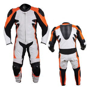 Trajes de Motociclismo de Cuero Personalizados, Unisex, de 2 Piezas, Manga Larga, 500g, Transpirables, Resistentes al Viento, de Cuero Vacuno - Product Image 4