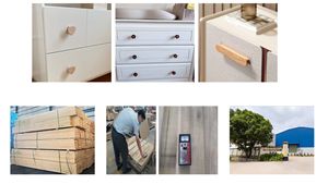 Poignées et boutons de placard en bois, poignées de tiroir en bois massif pour porte de placard, quincaillerie de meubles, décoration intérieure moderne - Product Image 4