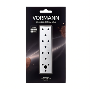 VORMANN H240xB80xD2mm Plaque perforée Sendzimir galvanisée, outil artisanal, lot de 25 - Product Image 3