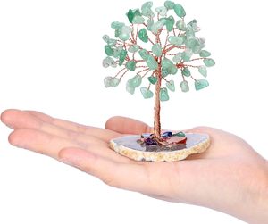 Árbol de cristal-Árbol de cristal de Aventurina verde curativo para energía positiva-Árbol de Aventurina verde para decoración de oficina y hogar - Product Image 5