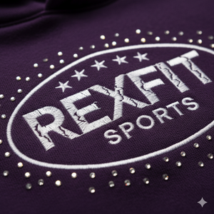 Sudadera con Capucha Premium para Hombre Rexfit Sports, con Diseño de Pedrería |   Logotipo Impreso en la Parte Delantera |   Chaqueta de Invierno de Forro Polar para Calle - Product Image 2