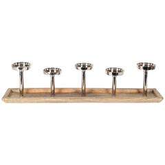 Vente en gros lot de 3 bougeoirs en aluminium au design antique INS Verre lisse brillant Décoration de table de mariage de Noël élégante Autre - Product Image 4