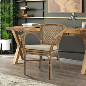 Sillón de Bambú Mahera, Diseño Moderno, Elegante y Acogedor para Sala de Estar y Oficina en Casa, Asiento Cómodo y Relajante, Hecho a Mano - Product Image 1