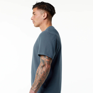 เสื้อยืดถักหนาขนาดใหญ่สำหรับผู้ชายออกแบบให้เป็นมิตรกับสิ่งแวดล้อมและกันการพิมพ์สี/ขนาดที่ปรับแต่งได้บริการ OEM - Product Image 5