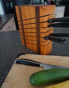 Porte-couteaux en bambou à 2 niveaux Support de bloc de boucher pour comptoir Prix compétitif Rangement de cuisine durable et élégant Prix de gros - Product Image 3