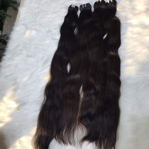 Venta al por mayor SDD Trama de lujo Cabello virgen Cabello camboyano liso natural 100% Cabello humano natural para niñas - Product Image 1