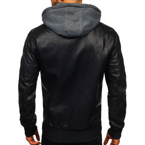 Chaqueta de béisbol de cuero para hombre bordada de chenilla personalizada, chaqueta universitaria personalizada para hombre, chaqueta de cuero de invierno para moto - Product Image 5