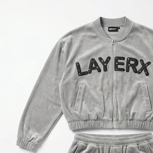 Conjunto Deportivo para Mujer, Ligero y Transpirable, de Algodón, con Sudadera con Pedrería, Pantalones Holgados, Estilo Urbano, Lavado Vintage - Product Image 5