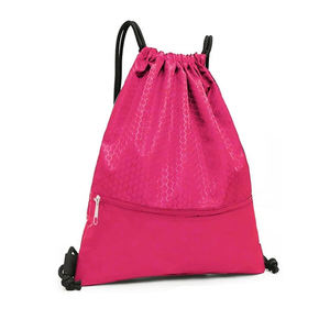 Mochila impermeable con cordón de poliéster de entrenamiento en MOQ bajo Bolsas de gimnasio de poliéster impresas con cordón de logotipo personalizado - Product Image 6