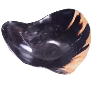 Bol en corne de buffle fait à la main de meilleure qualité pour cornet d'ustensiles de cuisine avec bol en corne naturelle bols de service indiens par l'artisanat en croissant - Product Image 1