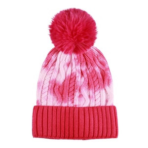 Chapeau en tricot chaud et froid avec pompon, design populaire 2025, nouveau style, respirant, confortable, durable, épais, protection des oreilles - Product Image 2