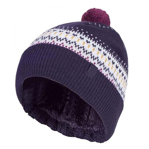 Gorro de Punto Jacquard Unisex con Pompón, Diseño 2026, Patrón Geométrico, Gorro Casual de Invierno, 100% Acrílico, para Adultos - Product Image 4