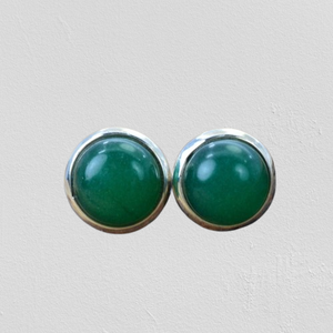 Pendientes de tuerca de piedras preciosas de ónix verde 925, pendientes giratorios de plata de ley sólida, joyería para mujeres y niñas, pendientes de plata con tuerca - Product Image 1