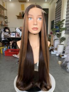 Pelucas de Cabello Remy Vietnamita Liso Natural para Mujer, con Mechas, Trama Única, Todos los Colores - Product Image 2