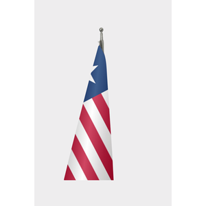 Custom 3x5ft Indoor Liberia Pennant <b>Flag</b> with Digital Printing Aluminum <b>Pole</b> Nylon and Plastic Material Custom Logo - Product Image 3