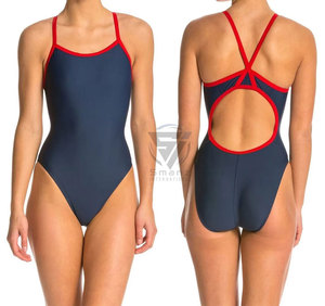 Women's One-Piece High Cut Spandex/Polyester Breathable Quick Dry Swimwear Set with Cover-Up <b>Sarong</b> - Product Image 5