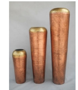 แจกันโลหะอะลูมิเนียมดีไซน์ทันสมัยเคลือบทองคุณภาพสูง ขนาด 6 นิ้ว 8 นิ้ว 10 นิ้ว สำหรับทุกโอกาส - Product Image 2