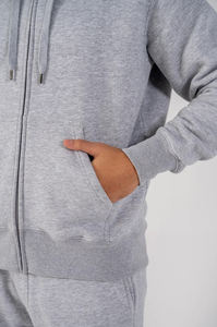 Sudadera con Capucha Personalizada con Logotipo Premium para Hombre, Cierre Completo, Corte Regular, 100% Algodón, Invierno, Deportes al Aire Libre, Fitness, Running, Casual, Lisa, Teñida, Felpa - Product Image 5