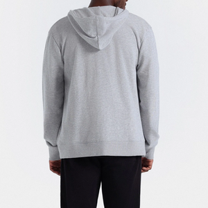 Sudadera con capucha con cremallera personalizada para hombre, talla real de EE. UU., algodón de rizo francés, mezcla de poliéster, serigrafía sólida bordada, Otoño, ODM - Product Image 3