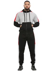 Ensemble de jogging pour homme Nouveau design Marque privée Tissu personnalisé en coton et polyester Ensemble 2 pièces Survêtement de jogging à fermeture éclair pour homme - Product Image 4