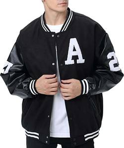 Custom Men's College Varsity Bomber Jackets with Customized Embroidery Logo Stand Collar Street Style - Product Image 2